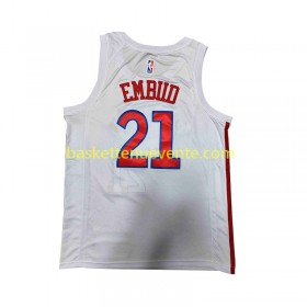 Maillot Basket Philadelphia 76ers JOEL EMBIID 21 Nike 2022-2023 City Edition Blanc Swingman - Homme